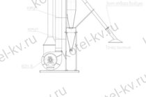 Циклон для очистки от зерновой пыли чертеж